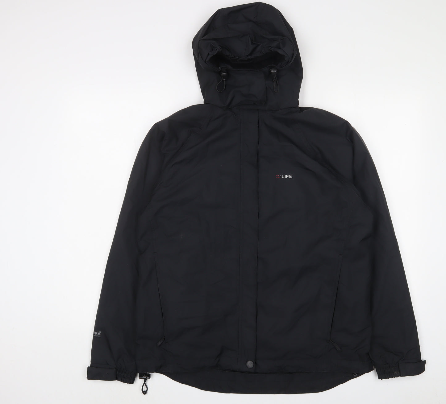 LIFE Womens Black Jacket Coat Size 12 Zip