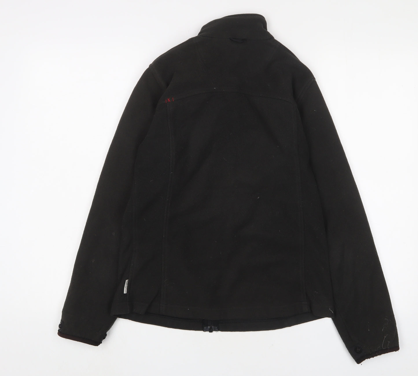 DECATHLON Womens Black Jacket Size M Zip - Logo, Embroidered