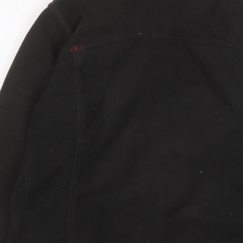 DECATHLON Womens Black Jacket Size M Zip - Logo, Embroidered