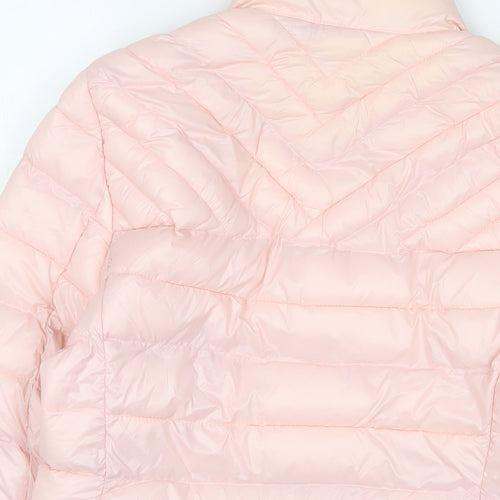Gap Womens Pink Puffer Jacket Jacket Size M Zip - Zip Pockets