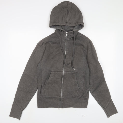 Sneaker Freak Womens Grey Cotton Full Zip Hoodie Size XS Zip