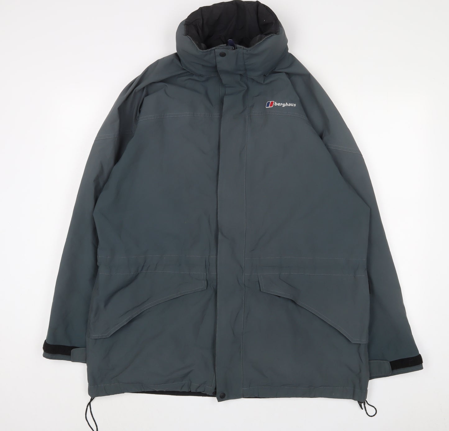 Berghaus Mens Grey Jacket Coat Size L Zip - Logo, Embroidered