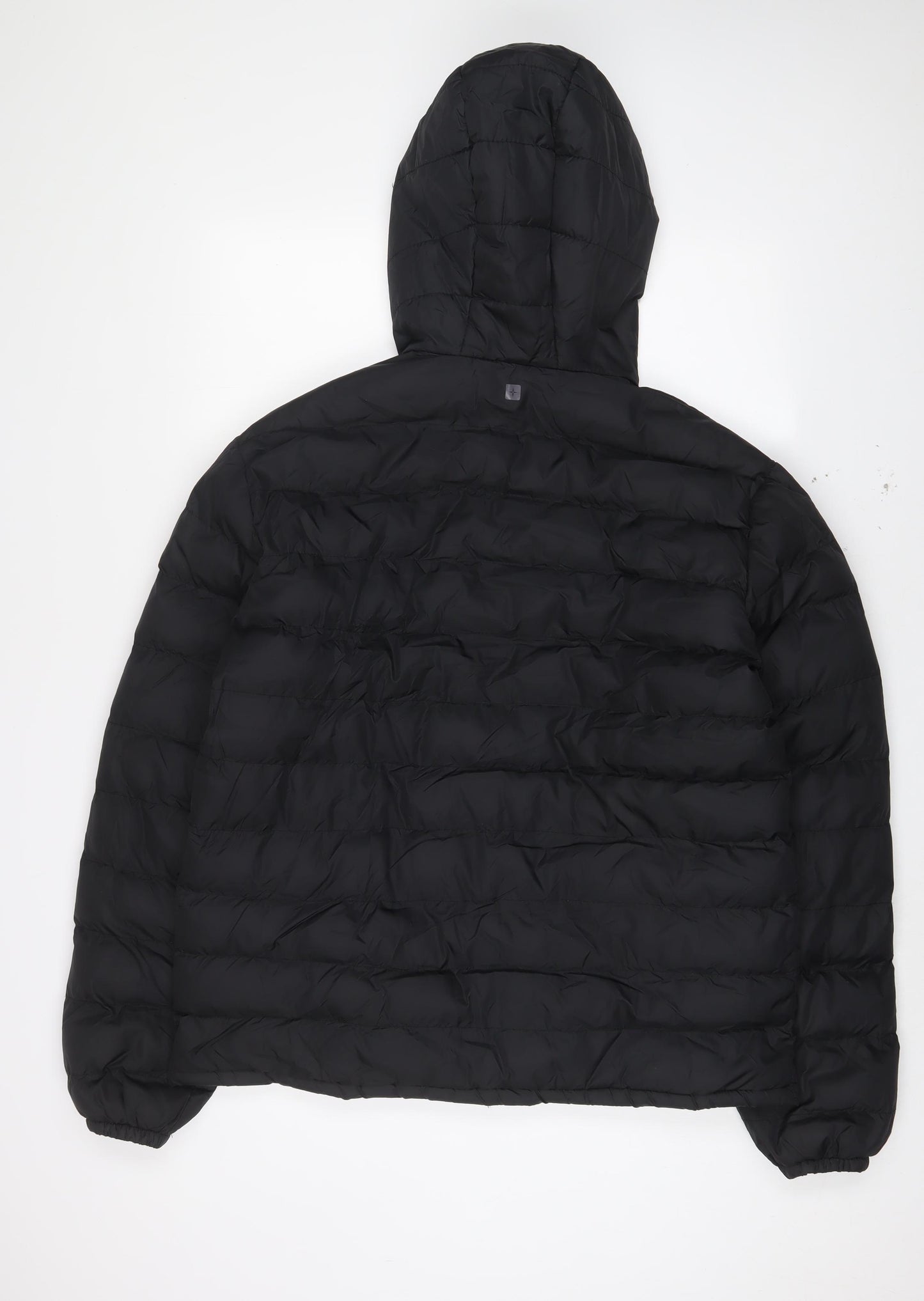 Mountain Warehouse Mens Black Quilted Coat Size L Zip - Logo