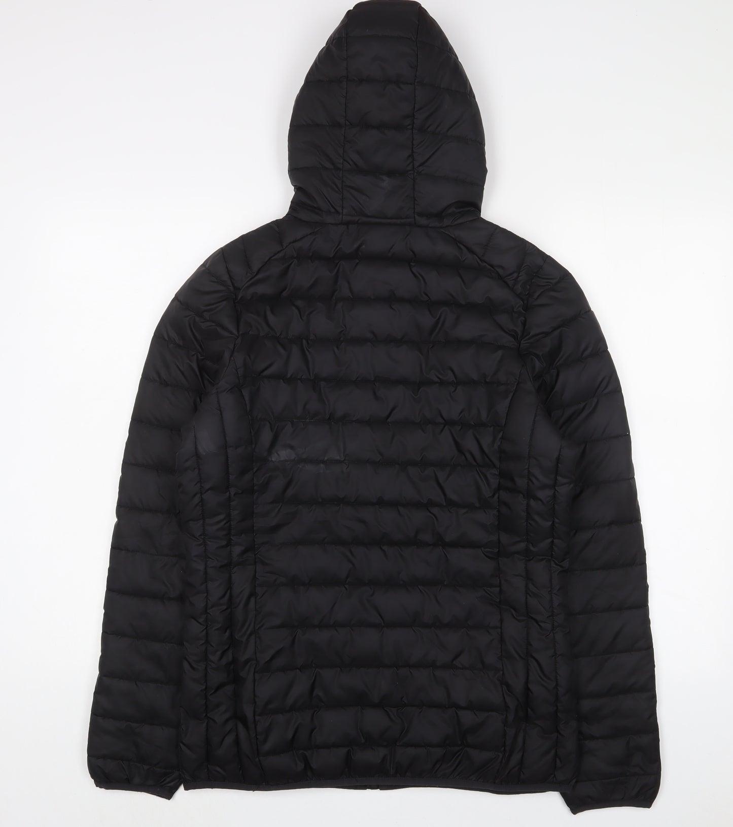 ellesse Womens Black Puffer Jacket Jacket Size 10 Zip - Logo, Embroidered