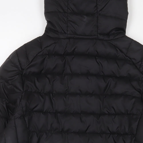 ellesse Womens Black Puffer Jacket Jacket Size 10 Zip - Logo, Embroidered
