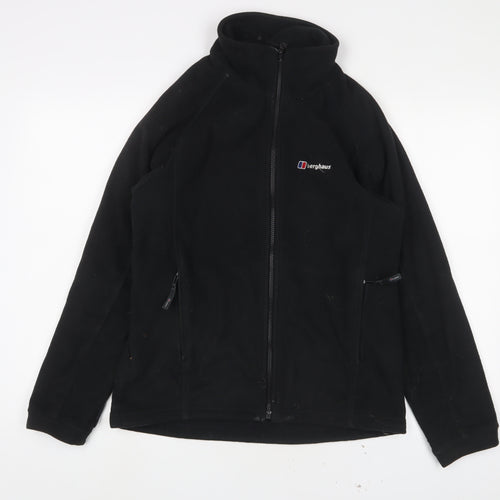 Berghaus Mens Black Jacket Size S Zip - Logo, Embroidered