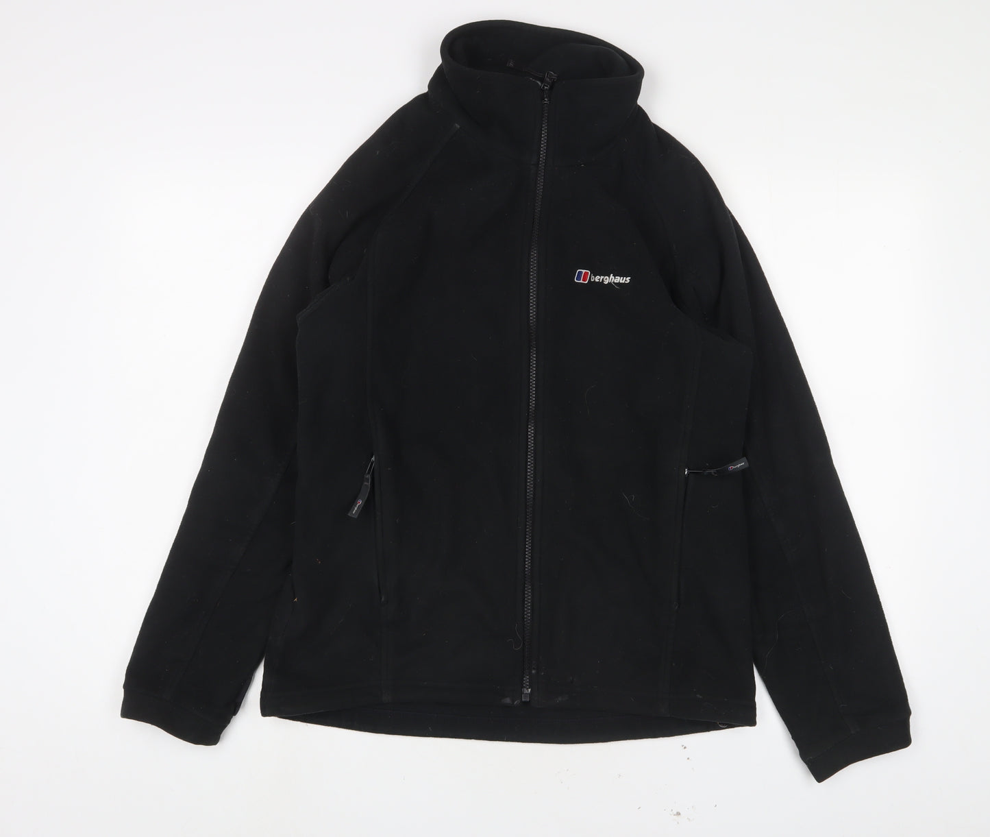 Berghaus Mens Black Jacket Size S Zip - Logo, Embroidered