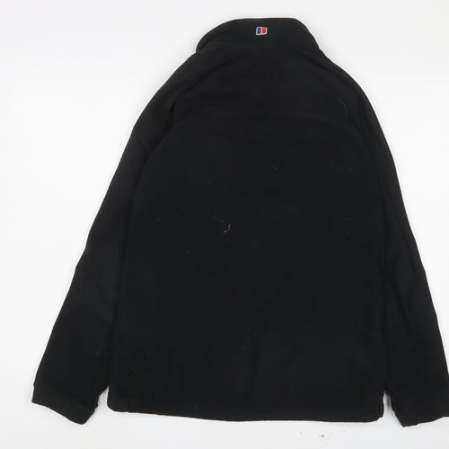 Berghaus Mens Black Jacket Size S Zip - Logo, Embroidered