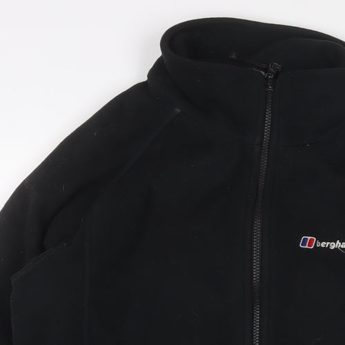 Berghaus Mens Black Jacket Size S Zip - Logo, Embroidered