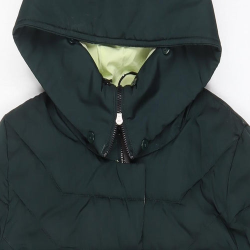 PEERCAT Womens Green Quilted Coat Size M Zip - Zip Pockets