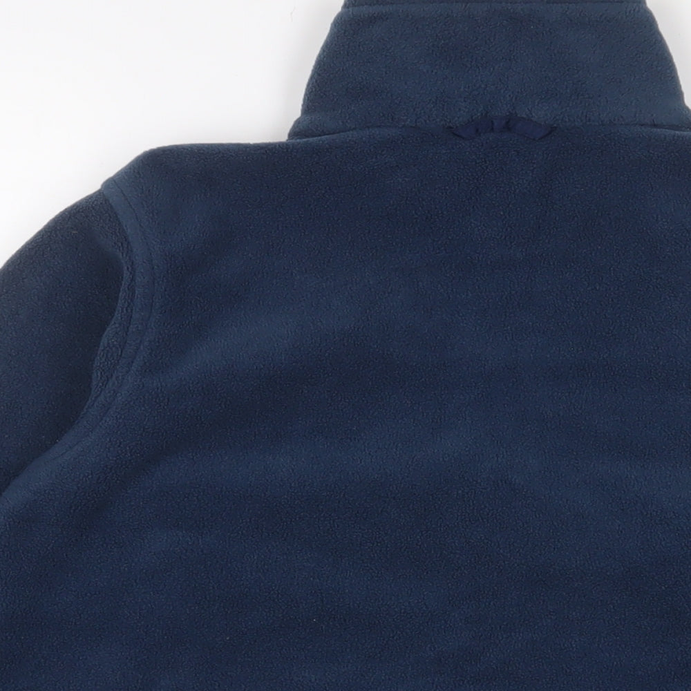 Columbia Boys Blue Jacket Size 14-15 Years Zip - Logo, Embroidered