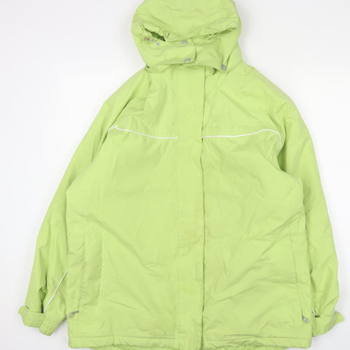 Trespass Womens Green Rain Coat Coat Size 16 Zip - Logo, Embroidered