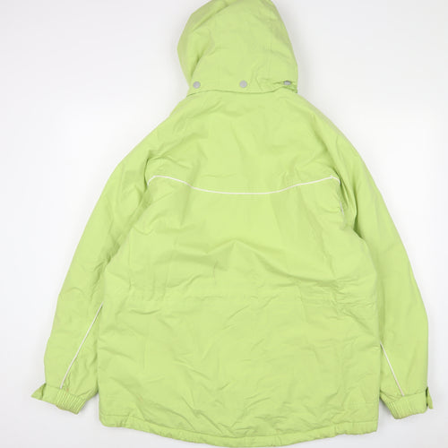 Trespass Womens Green Rain Coat Coat Size 16 Zip - Logo, Embroidered