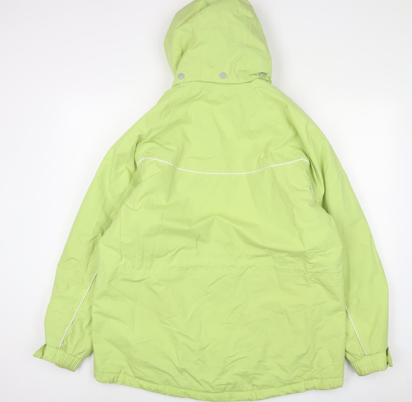 Trespass Womens Green Rain Coat Coat Size 16 Zip - Logo, Embroidered