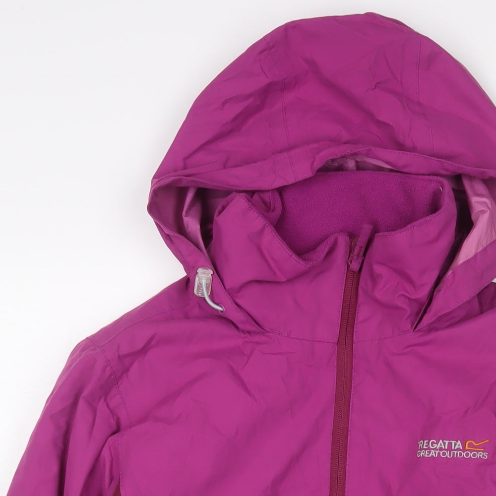 Regatta Womens Purple Rain Coat Coat Size 12 Zip