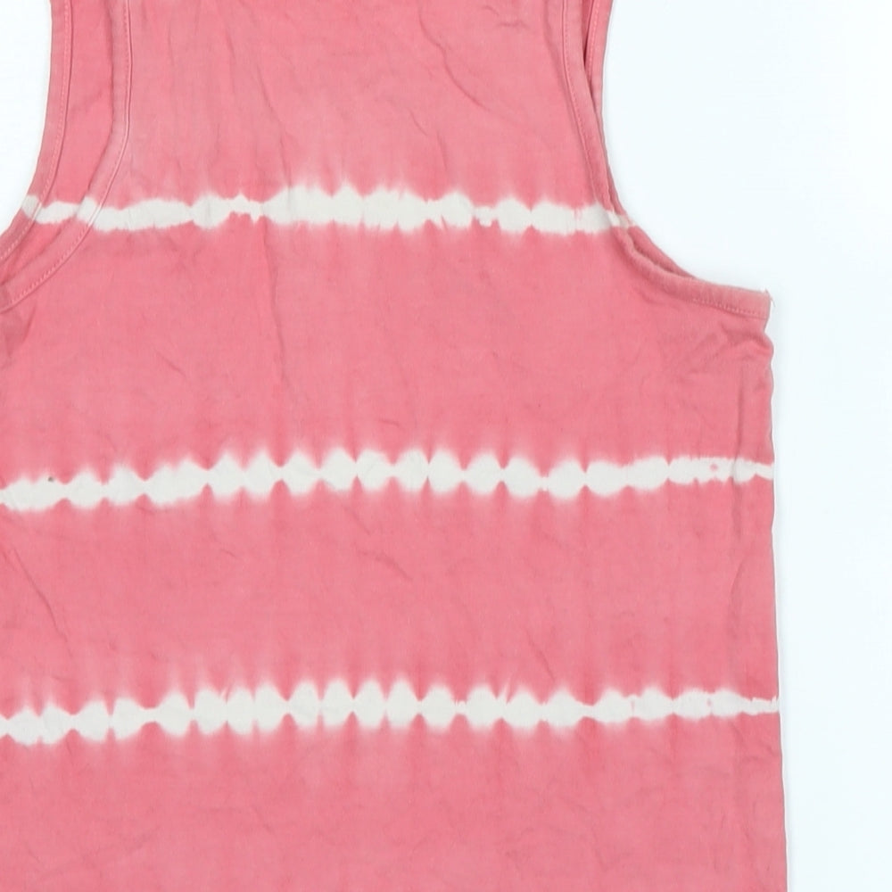 NEXT Girls Pink Cotton Basic Tank Size 12 Years Scoop Neck