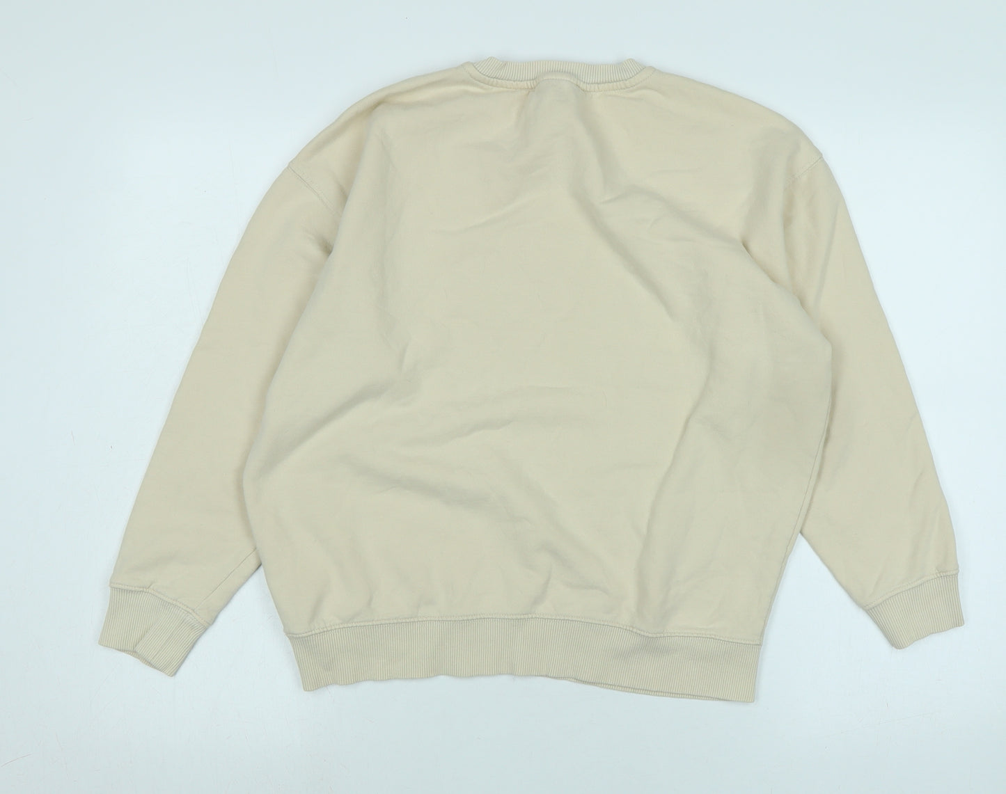 New Look Womens Ivory Polyester Pullover Sweatshirt Size S