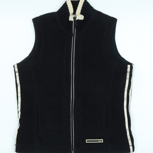 Next Womens Black Gilet Waistcoat Size 12 Zip