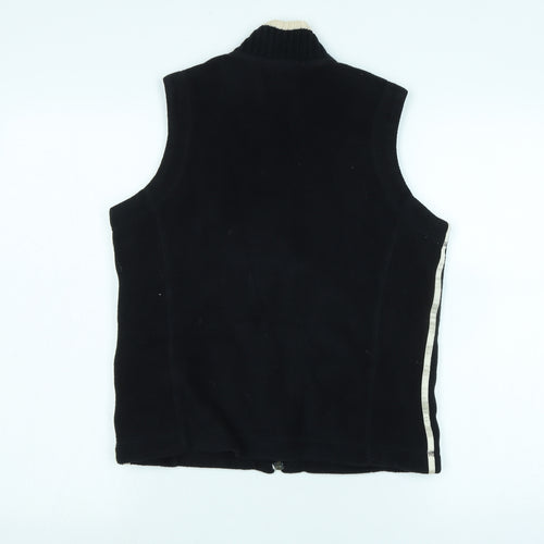 Next Womens Black Gilet Waistcoat Size 12 Zip
