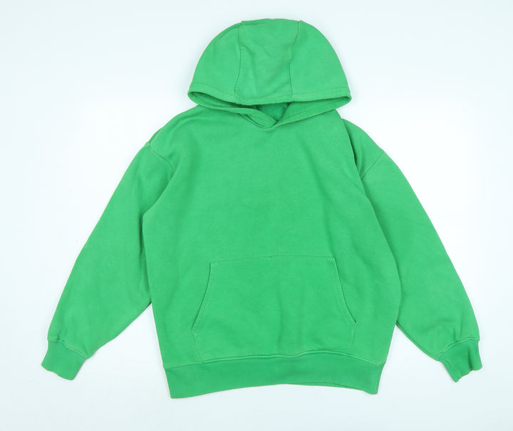 Zara Womens Green Polyester Pullover Hoodie Size S