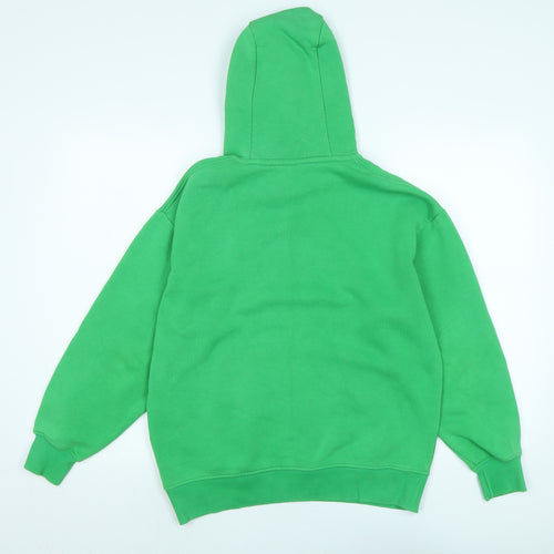 Zara Womens Green Polyester Pullover Hoodie Size S