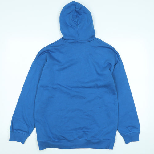 Marks and Spencer Boys Blue Polyester Pullover Hoodie Size 13-14 Years - Logo - Good days ahead