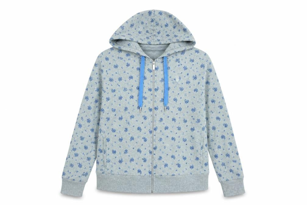 Front view of Marks & Spencer women’s grey jacket, size UK 16, zip