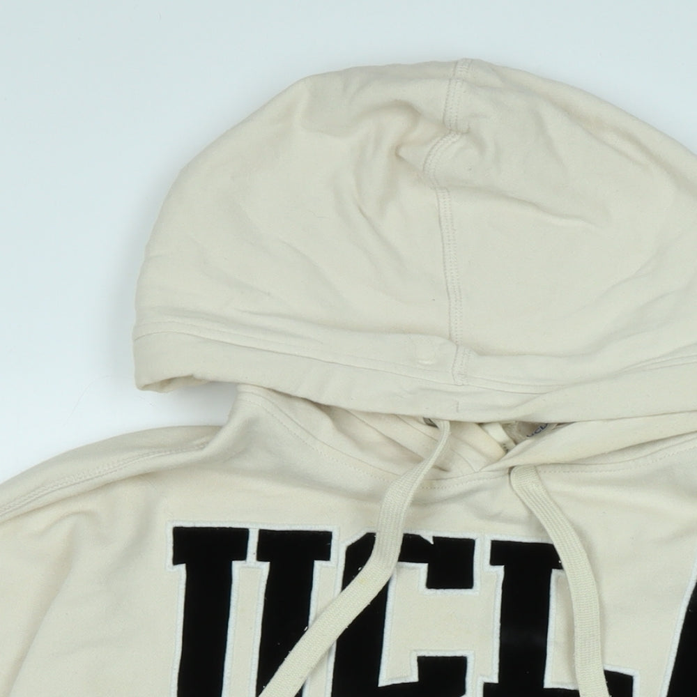 H&M Mens Beige Polyester Pullover Hoodie Size S - Logo - UCLA - The University of California