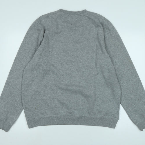 New Look Men Mens Grey Polyester Pullover Sweatshirt Size L