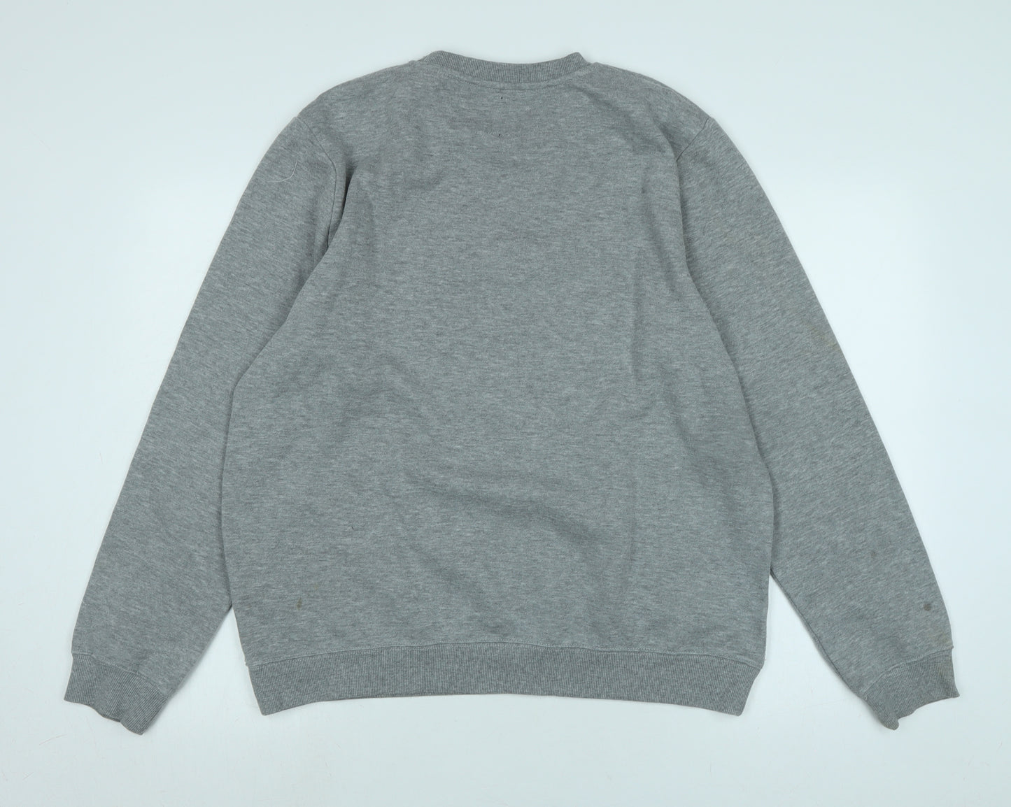 New Look Men Mens Grey Polyester Pullover Sweatshirt Size L