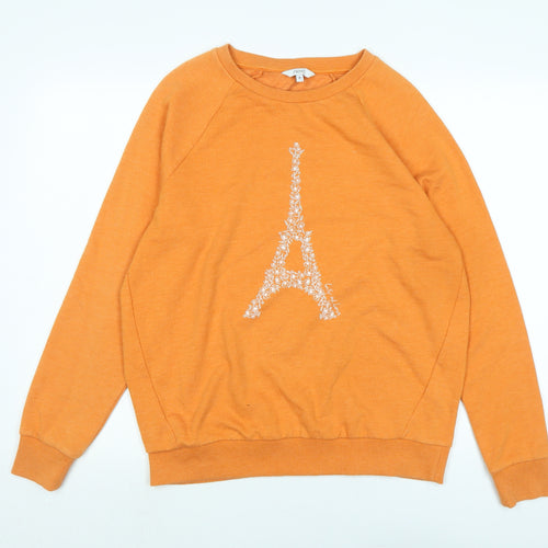 NEXT Womens Orange Polyester Pullover Sweatshirt Size M