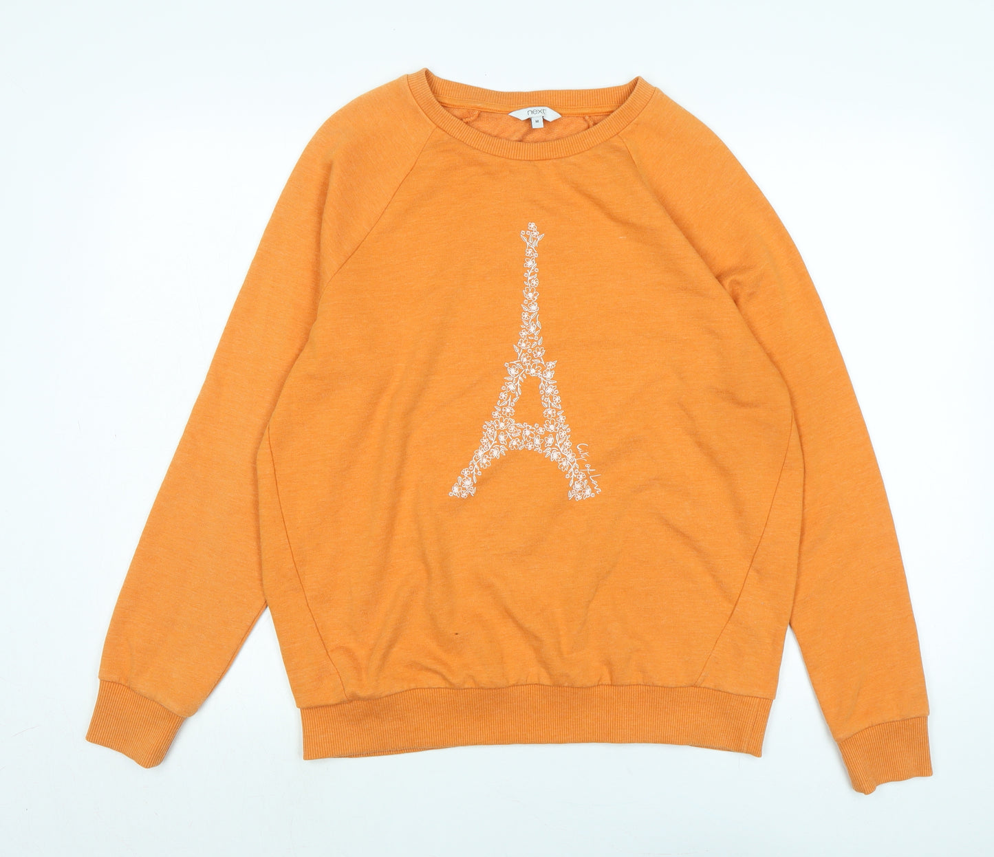 NEXT Womens Orange Polyester Pullover Sweatshirt Size M