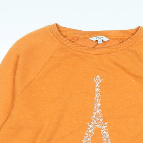 NEXT Womens Orange Polyester Pullover Sweatshirt Size M