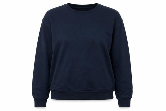 Front view of Next women’s blue polyester pullover sweatshirt, size M