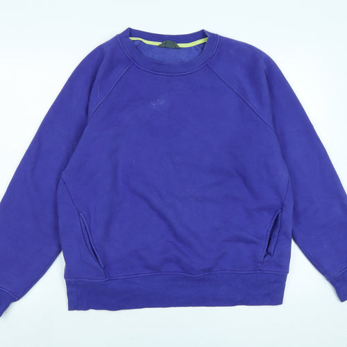 goodmove Womens Purple Polyester Pullover Sweatshirt Size 14