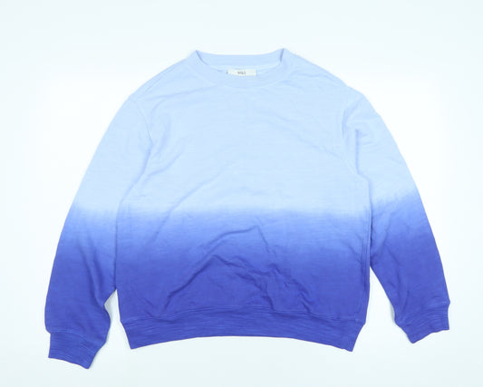 Marks and Spencer Womens Blue Polyester Pullover Sweatshirt Size S