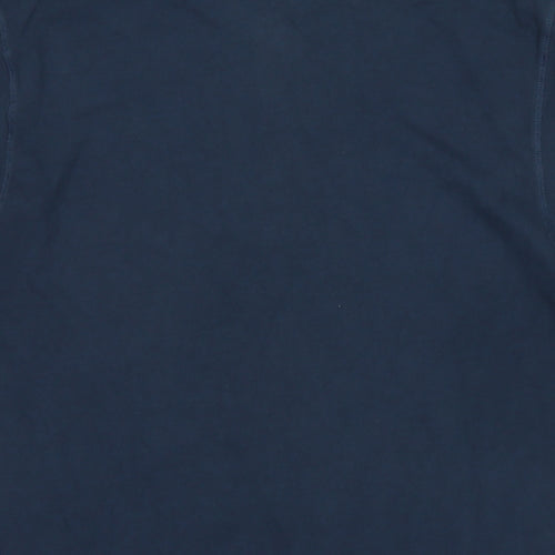 Marks and Spencer Mens Blue Cotton T-Shirt Size M Crew Neck