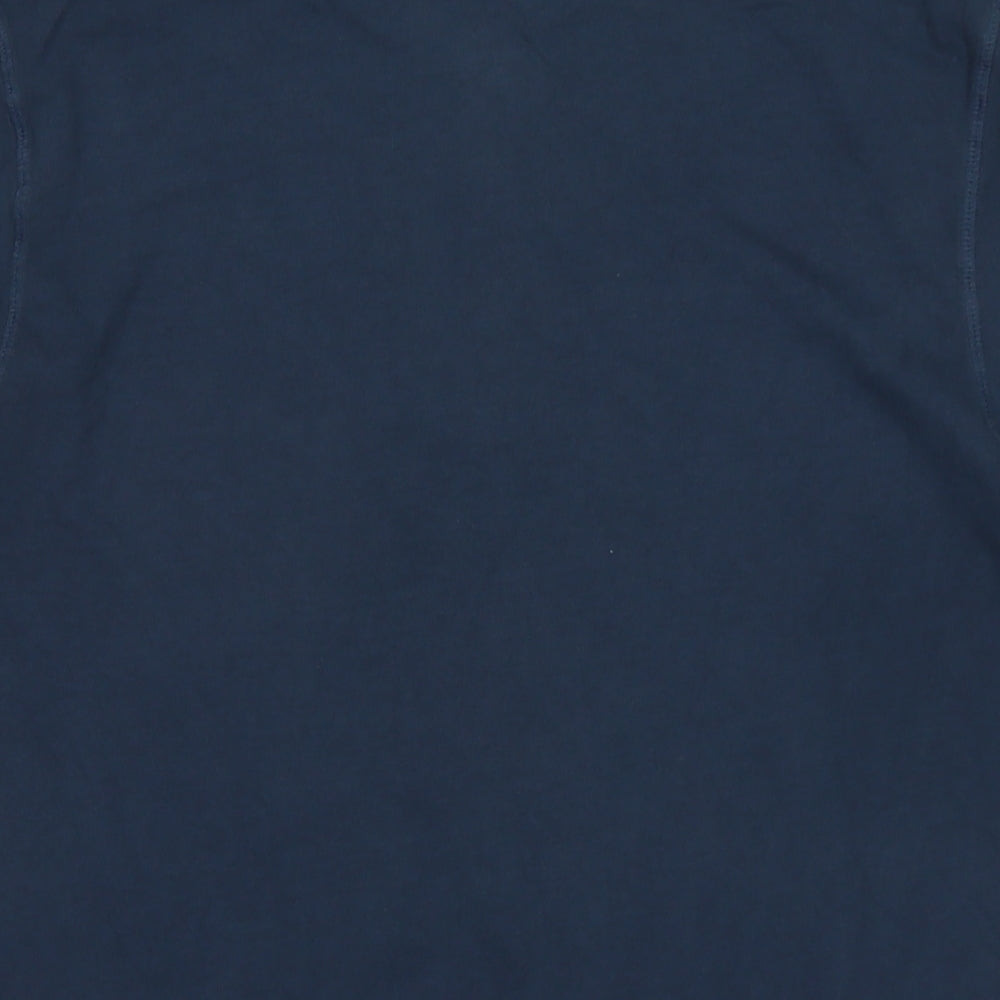 Marks and Spencer Mens Blue Cotton T-Shirt Size M Crew Neck