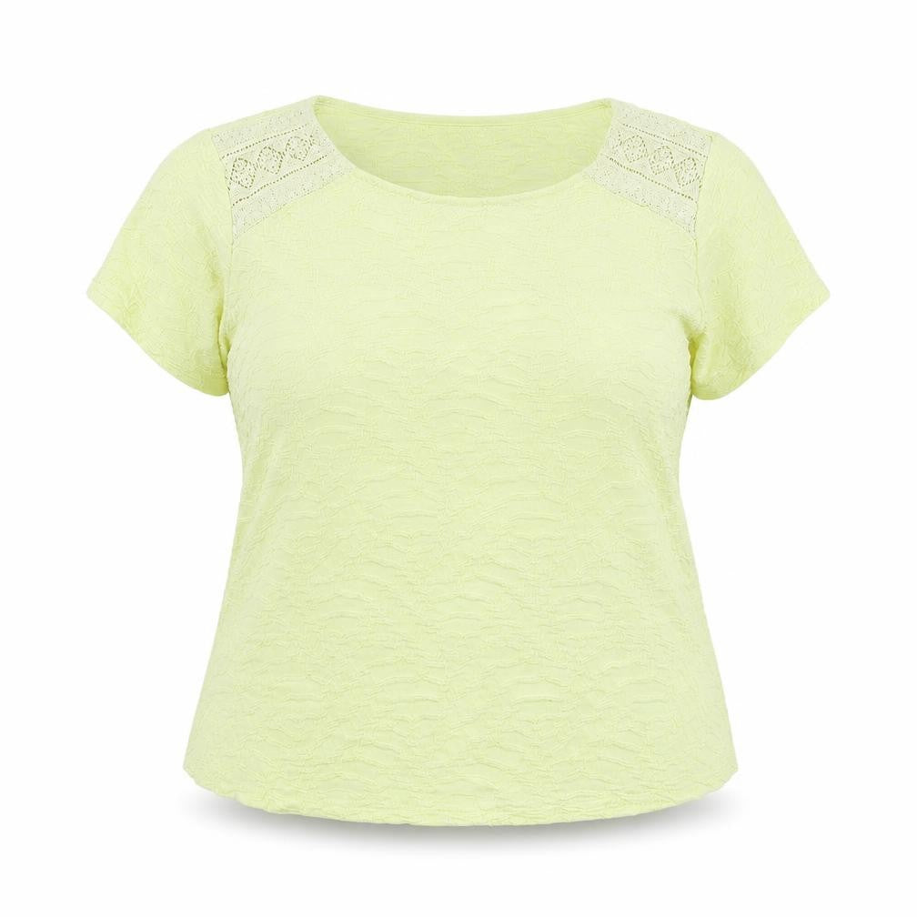 Marks & Spencer Womens Yellow Polyester Basic Blouse Size 18 Scoop Neck