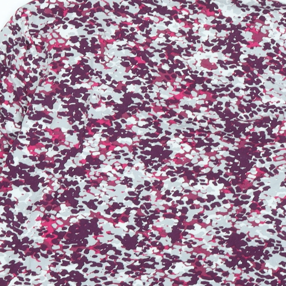 Eastex Womens Multicoloured Camouflage Viscose Basic T-Shirt Size 10 Scoop Neck
