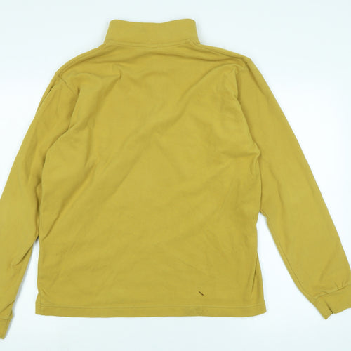 Uniqlo Womens Yellow Polyester Pullover Sweatshirt Size M Zip