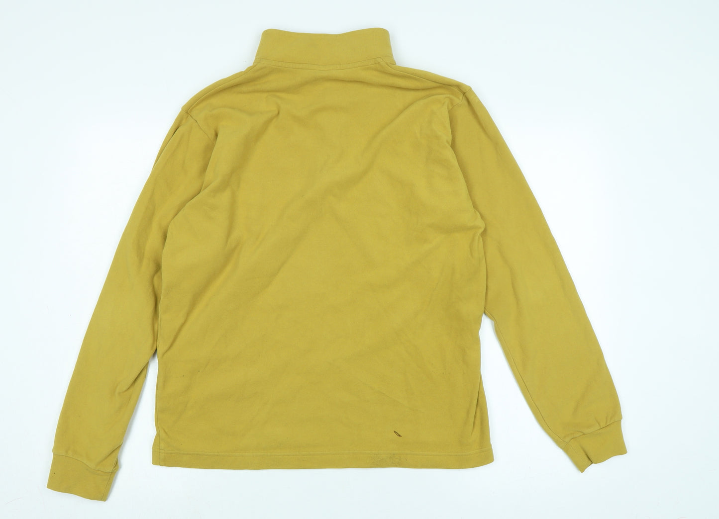 Uniqlo Womens Yellow Polyester Pullover Sweatshirt Size M Zip