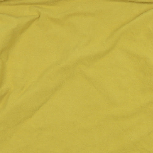 Uniqlo Womens Yellow Polyester Pullover Sweatshirt Size M Zip