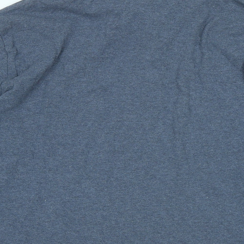 NEXT Mens Blue Cotton Polo Size L Collared Button