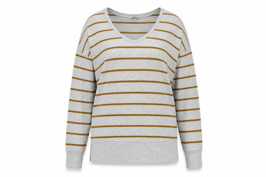 Front view of Next women’s beige scoop neck polyester jumper, size UK 16