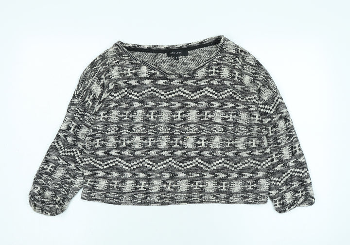 New Look Womens Black Scoop Neck Polyester Pullover Jumper Size 8