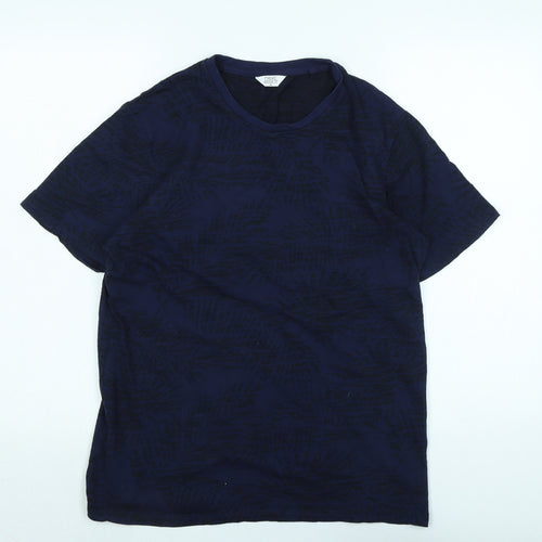 NEXT Womens Blue Cotton Basic T-Shirt Size M Crew Neck