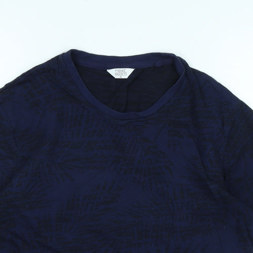 NEXT Womens Blue Cotton Basic T-Shirt Size M Crew Neck