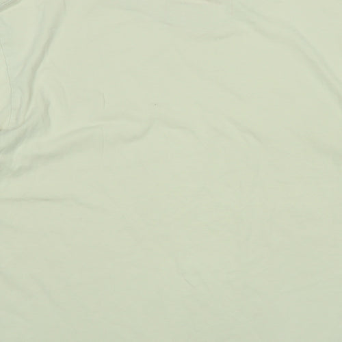 Maine Mens Ivory Cotton T-Shirt Size S Crew Neck