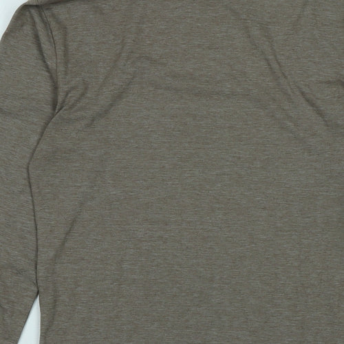 Vera Moda Womens Beige Cotton Jersey T-Shirt Size M Scoop Neck